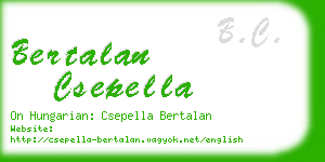 bertalan csepella business card